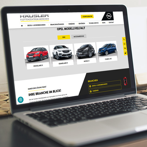 Website Opel Flottenzentrum